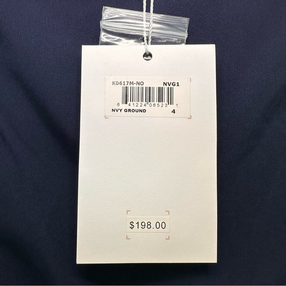 Gal Meets Glam Carlene Long Sleeve Woodblock Stripe Navy & Floral Dress NWT - Picture 11 of 11